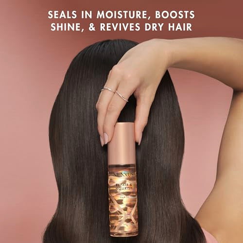 Nexxus Ultra Lightweight Hair Oil Repair & Nourish for Intense Nourishment with StyleProtect Technology & Rose of Jericho Oil 4 oz