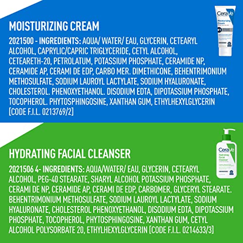 CeraVe Skin Care Set, Moisturizing Cream & Hydrating Facial Cleanser