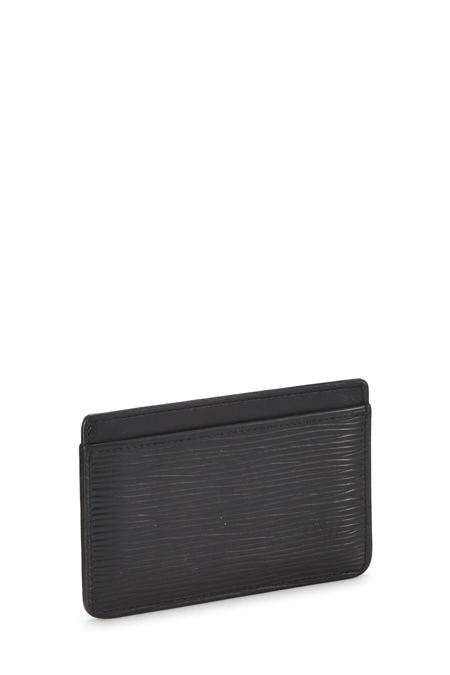 Louis Vuitton, Pre-Loved Black Epi Porte Cartes Simple, Black