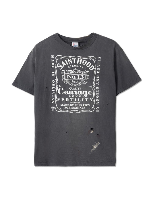 Saint Michael, Saint Michael X Neighborhood Skull Bike T-Shirt Black, M, Black