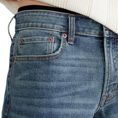 Aeropostale Men's Premium Air Straight Jean, Medium Wash, 38W x 32L