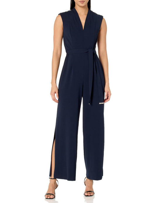 Tommy Hilfiger Women's Dresses Jumpsuit,Sky Captain,12