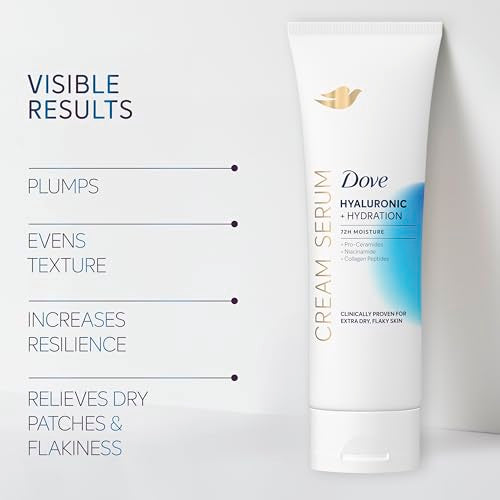 Dove Body Cream Serum Hyaluronic + Hydration for Extra Dry, Flaky Skin 8oz