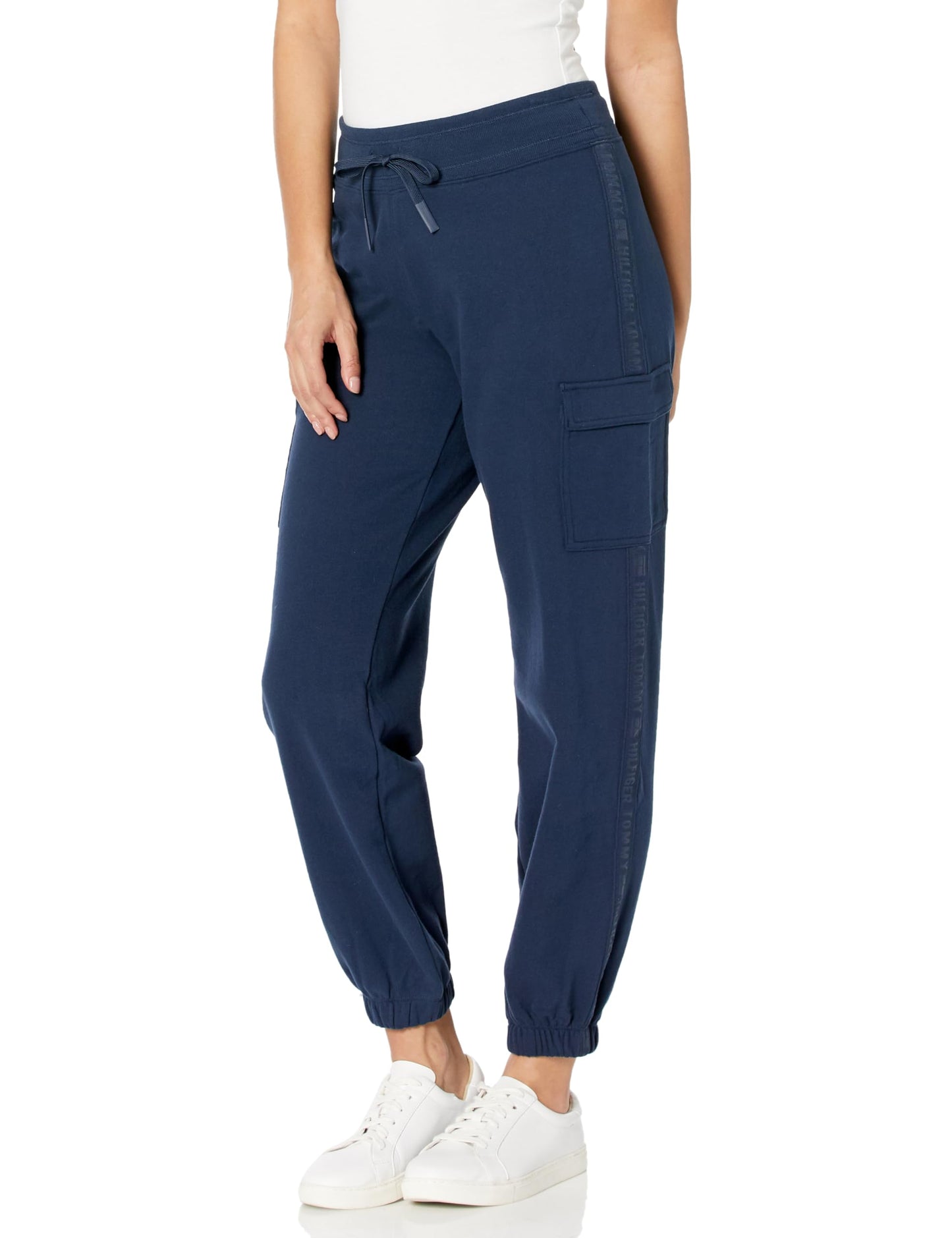 Tommy Hilfiger Women's Performance Jogger,Navy,L