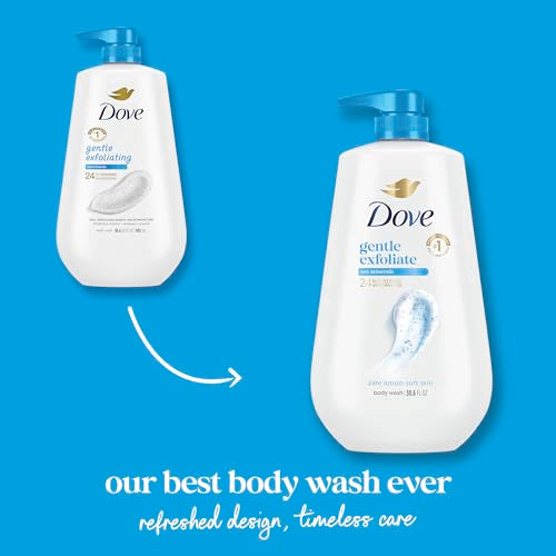 Dove 24hr Lotion Body Wash Gentle Exfoliate Sea Minerals, 30.6 oz