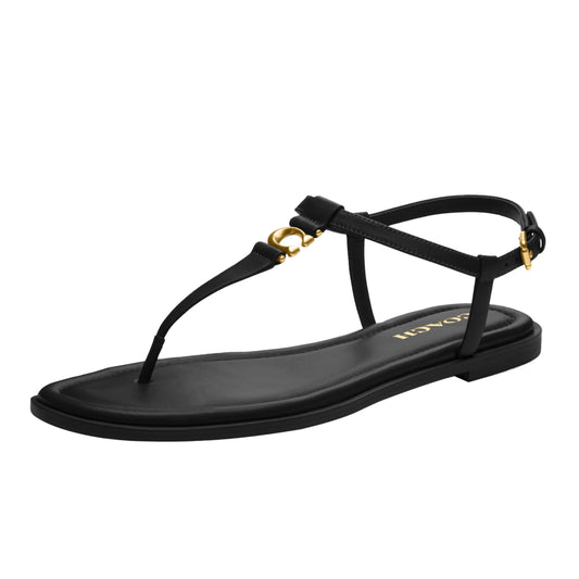 Coach Women's Jessica Sandal, Black, 8.5