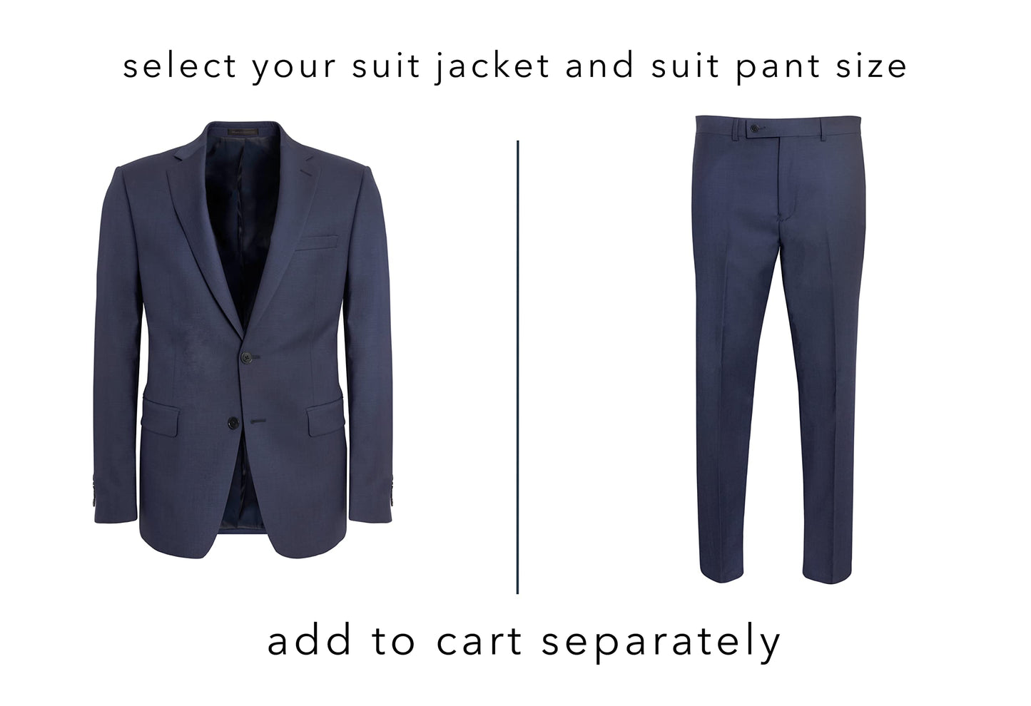 Calvin Klein Men's Slim Fit Suit Separates, Solid Medium Blue, 32W x 30L