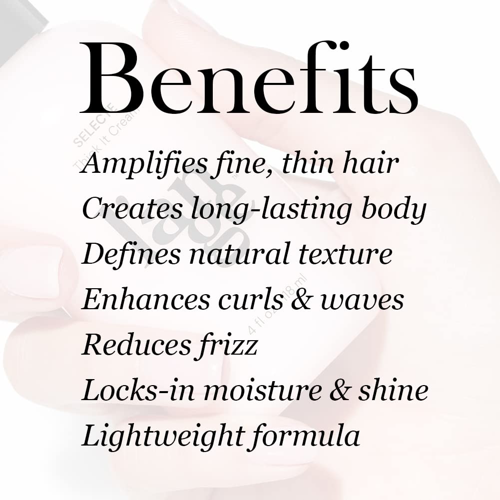 L'ANGE HAIR Selecte Thick It Cream | Lightweight Styling Cream for Thickness and Volume | Helps Add Texture, Body, and Definition | Free of parabens and sulfates