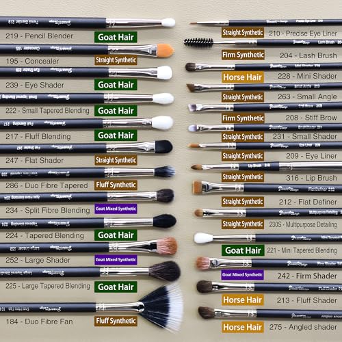 Bueart Design 42Pcs PRO Grade Makeup Brushes Set Ultra Soft (Black)