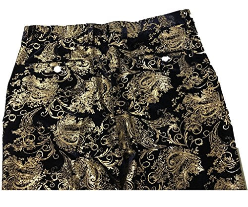 MOGU Mens Luxury Gold Dress Pants with Expandable Waist Size 30 Gold