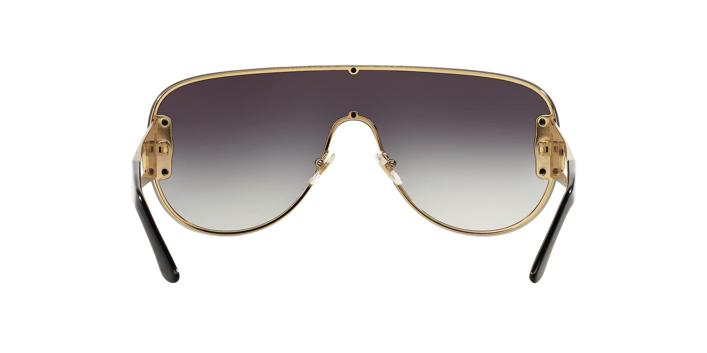 Versace Woman Sunglasses Pale Gold Frame, Light Grey Gradient Dark Blue Lenses, 0MM