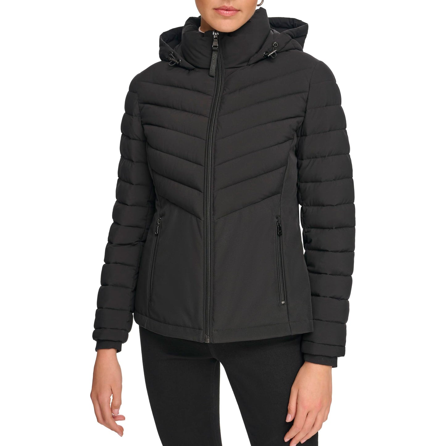 Calvin Klein Women's Outerwear Jacket,Black,L