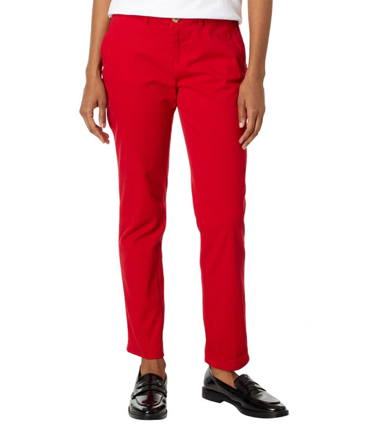 Tommy Hilfiger Womens Hampton Chino Pants Scarlet 10