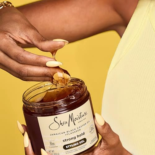 Shea Moisture Strong Hold Styling Gel with Flaxseed 15oz
