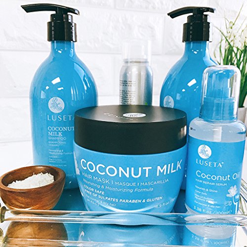 Luseta Coconut Milk Hair Mask for Dry Hair, Deep Hydration 16.9 Oz