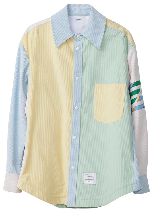 Thom Browne, Pre-loved Men's Funmix Oversized Shirt, Large, Multicolor