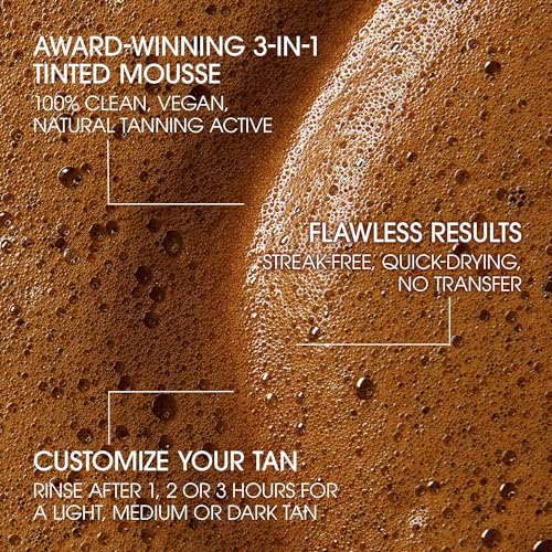 St.Tropez Self Tan Express Mini Kit: Travel-Sized Light/Medium/Dark 1-3 Hour Express Mousse and Tanning Applicator Mitt, Even & Natural, Vegan