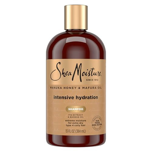 Shea Moisture Intensive Hydration Shampoo for Dry, Damaged Hair Manuka Honey and Mafura Oil Sulfate-Free 13 oz