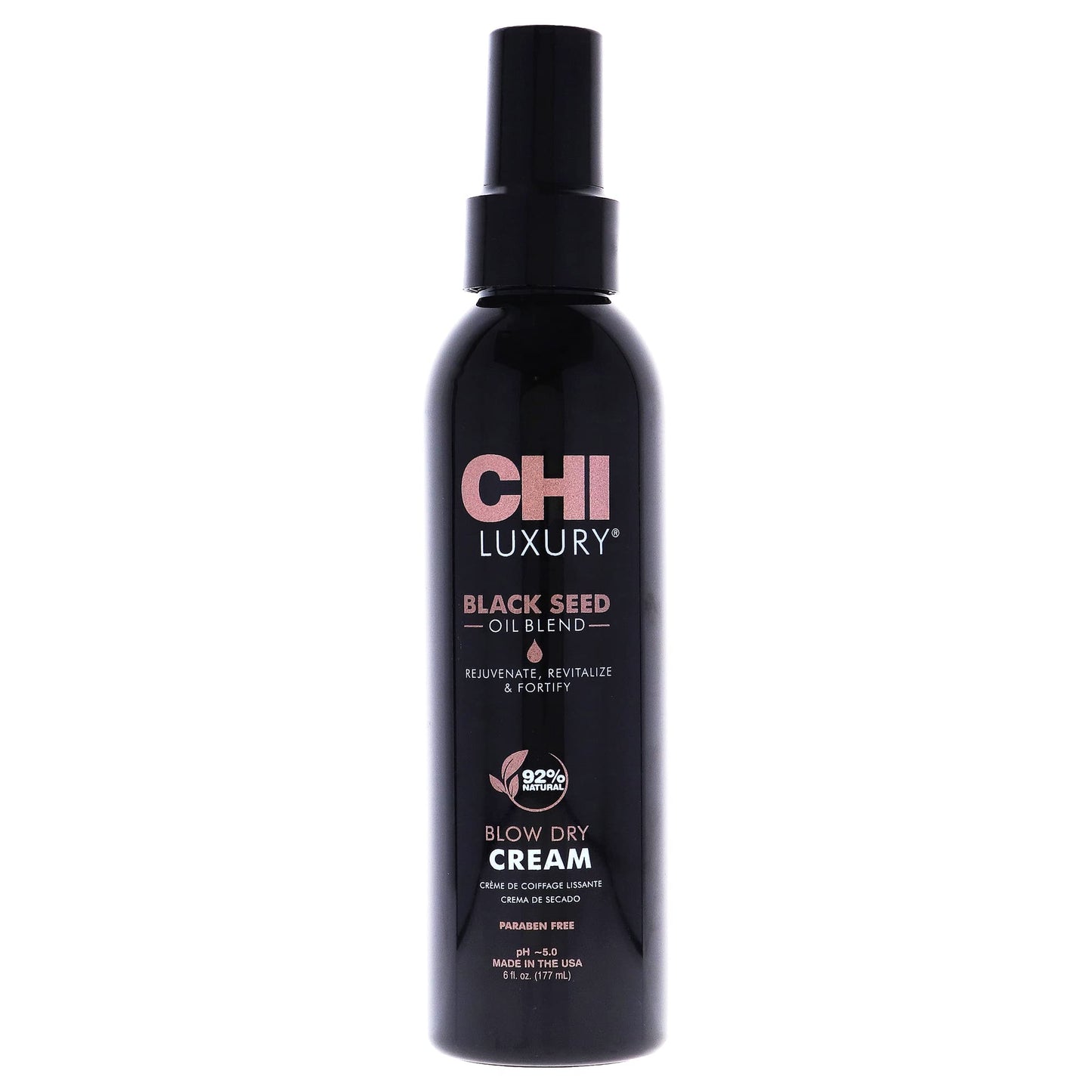 CHI Luxury Black Seed Oil Blow Dry Cream, Moisturizing Styling Cream For Sleek & Smooth Hair, Light-Hold, Sulfate, Paraben & Gluten-Free, 6 Oz