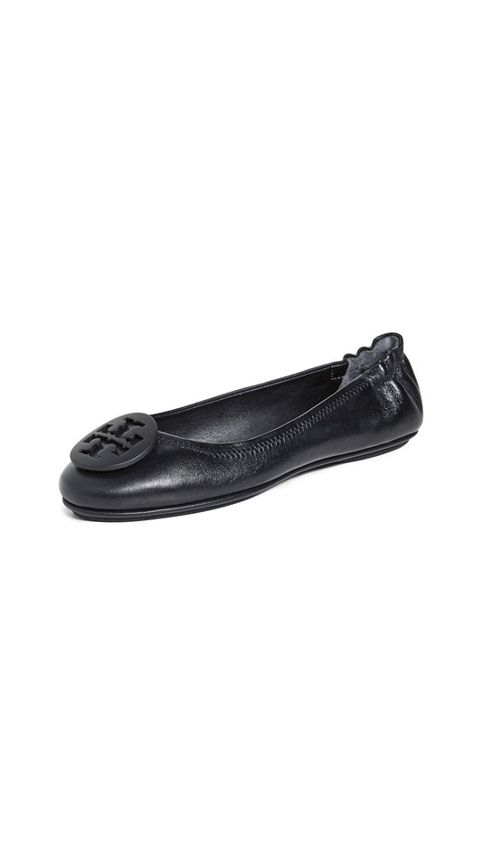 Tory Burch Women's Minnie Travel Ballet Flats, Perfect Black, 7.5 Medium US