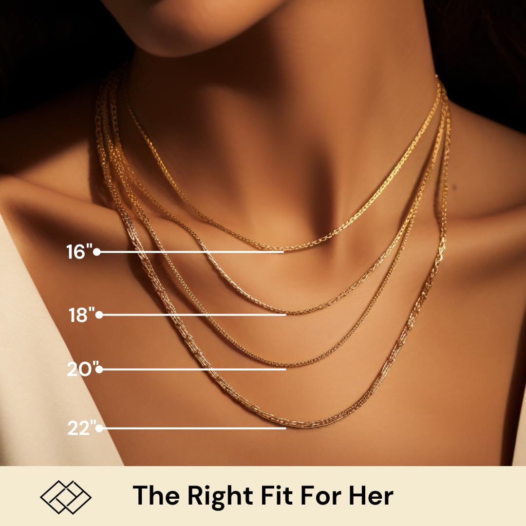 ITALIAN FASHIONS REAL Solid 14K or 10K Yellow or White Gold 0.80mm,1.0mm, 1.1mm Diamond Cut Braided Square Wheat Spiga Chain Necklace with Lobster Claw Clasp | Multiple Lengths Available | Men Women | MADE IN ITALY (0.8 mm 16 Inches 14K Yellow Gold ITALY)