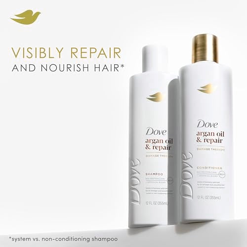 Dove Argan Oil & Repair Shampoo for Fine, Damaged Hair 12oz