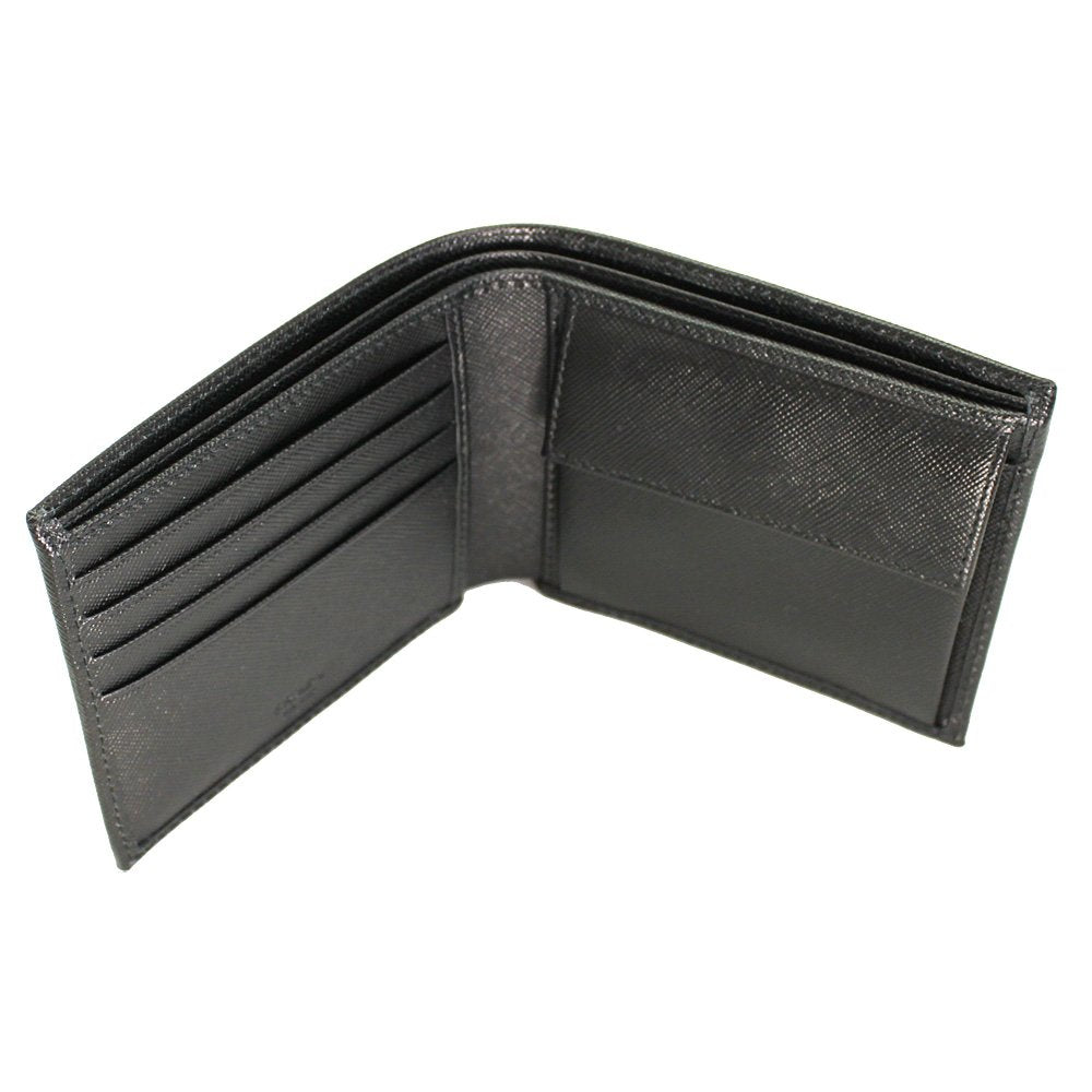 Prada Mens Black Saffiano Leather Bi-fold Wallet 2m0738 Nero