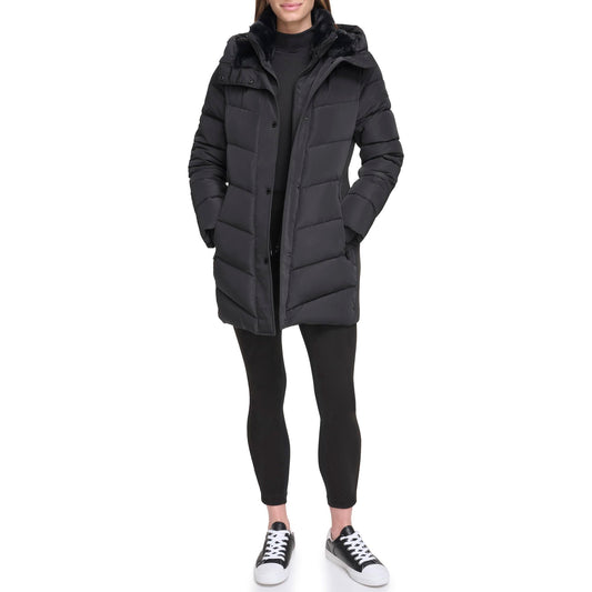 Calvin Klein Women's Outerwear Jacket,Black,L