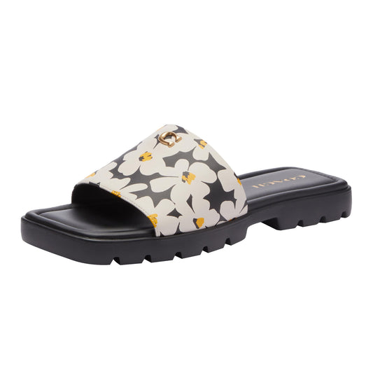 Coach Women's Florence Sandal, Chalk Multi, 7