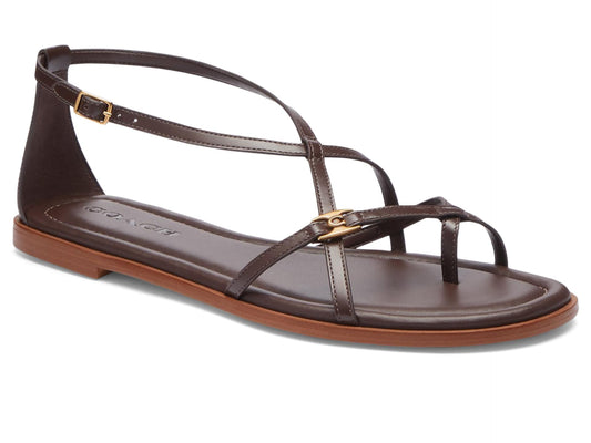 COACH Women's Jenni Sandals Slipper, Maple, 8