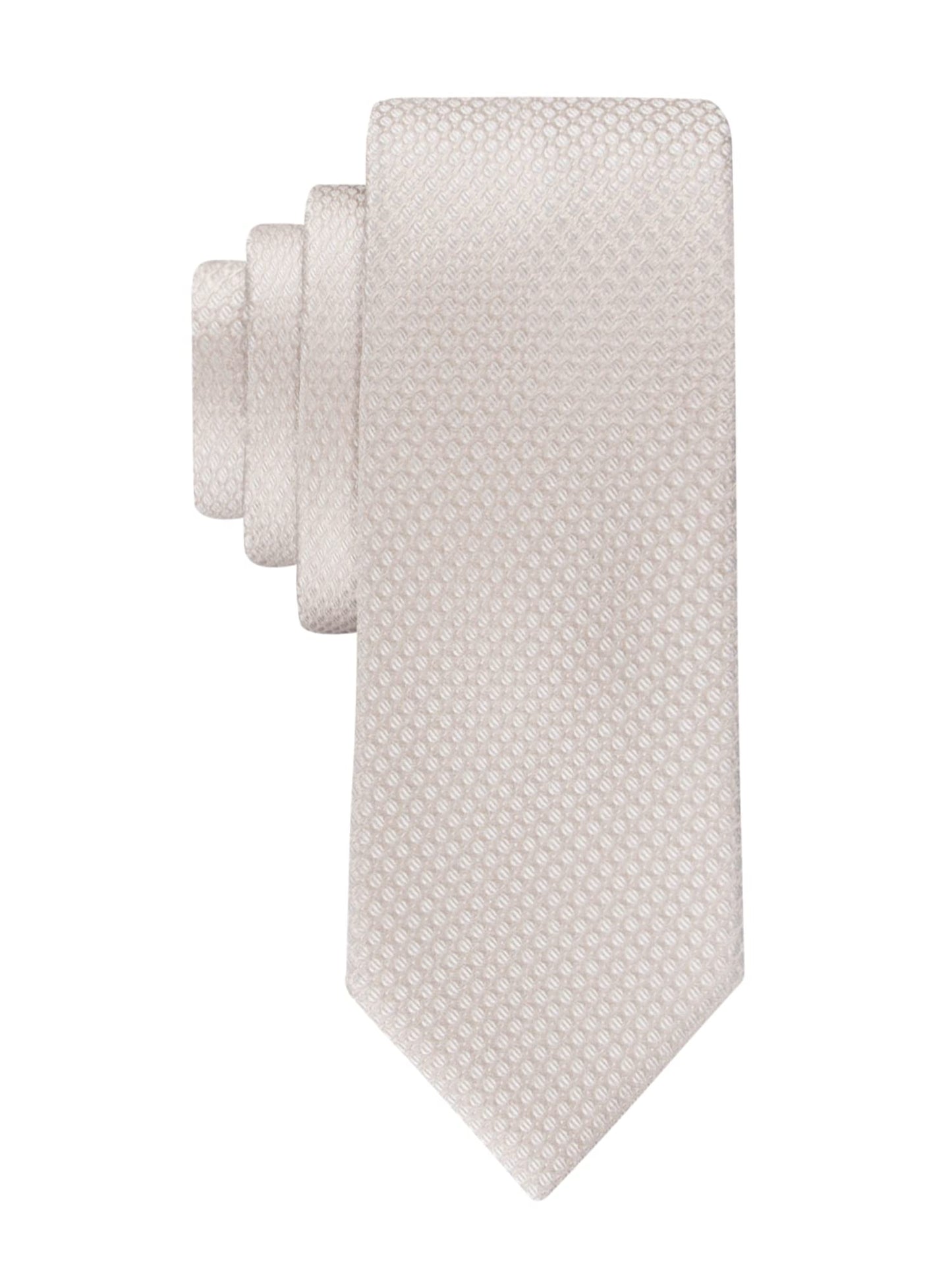 Calvin Klein Men's Steel Micro Solid A Tie, Taupe, Regular