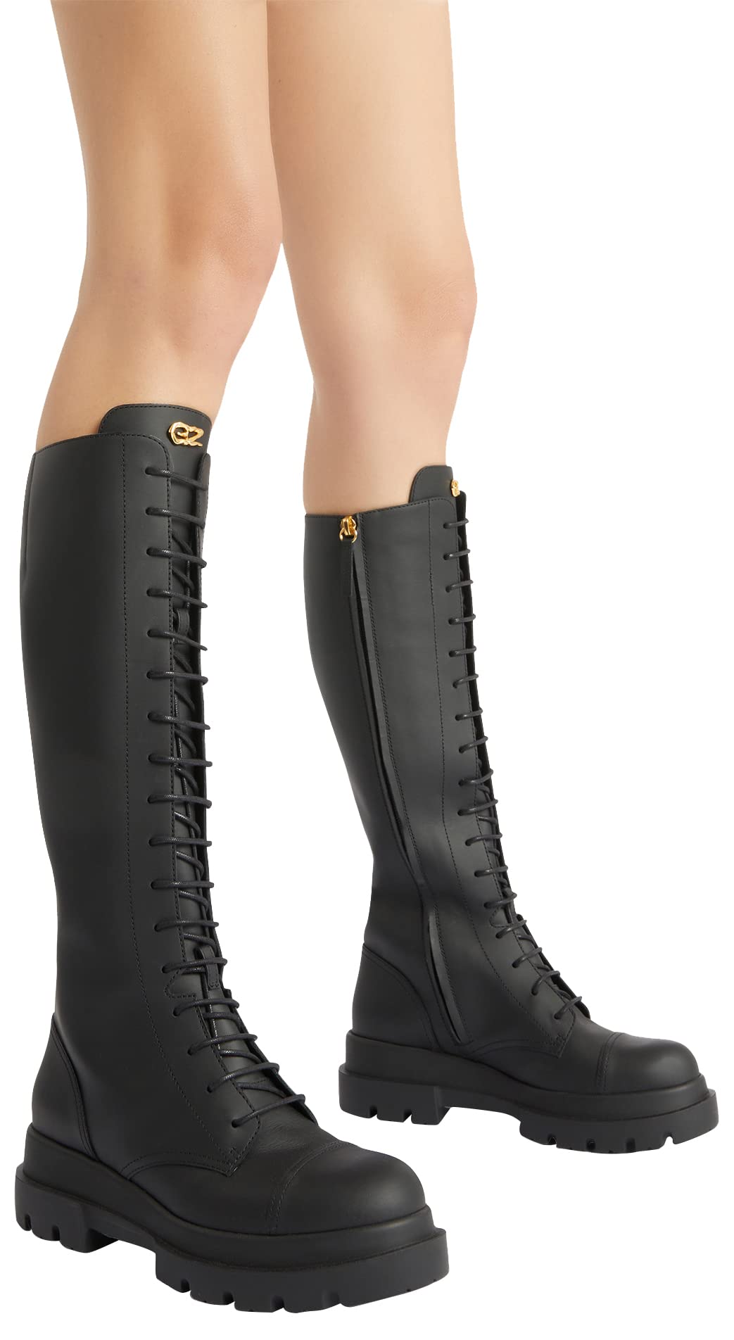 Giuseppe Zanotti, Tankie Boots Leather, 9, Black