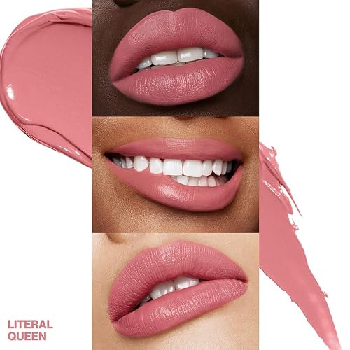 Smashbox Be Legendary Prime & Plush Lipstick | Creamy Satin Lipstick with Peptide-Infused Primer Oil Complex & Moisture-Boosting Ceramides, Literal Queen, 0.14 Ounce