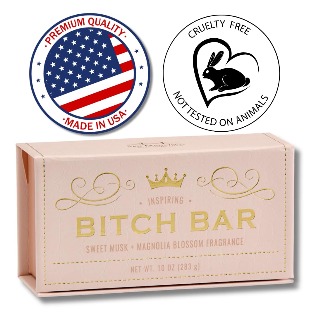 San Francisco Soap Company Btch Bars | For Her | No Harmful Chemicals - Good for All Skin Types - Made in the USA | 10oz | Sweet Musk & Magnolia Bloosom