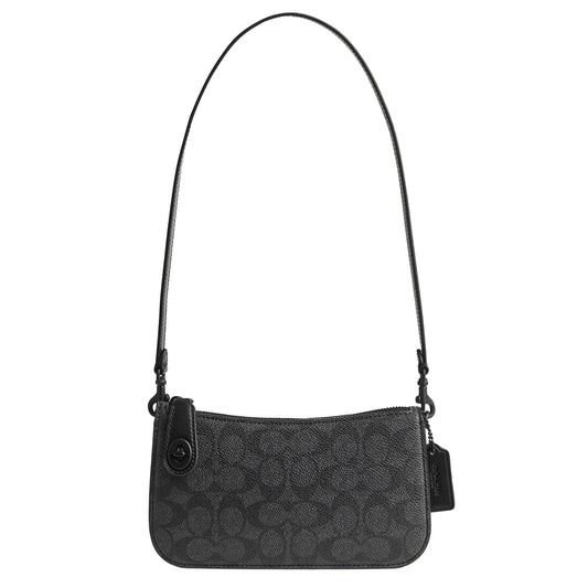Coach Black Collection Coated Canvas Signature Penn