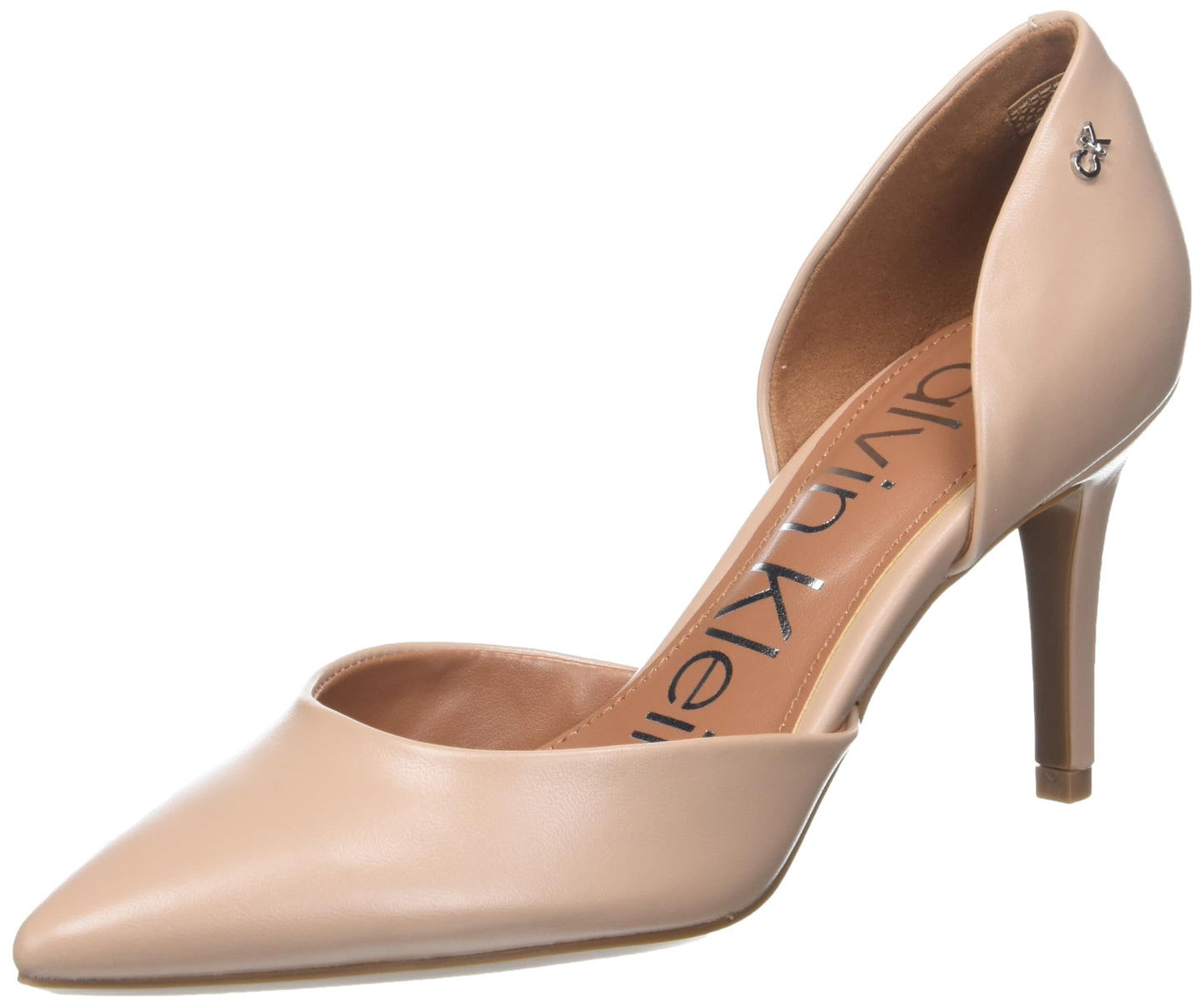 Calvin Klein Women's Gloria Pump, Barely Nude Patent, 6