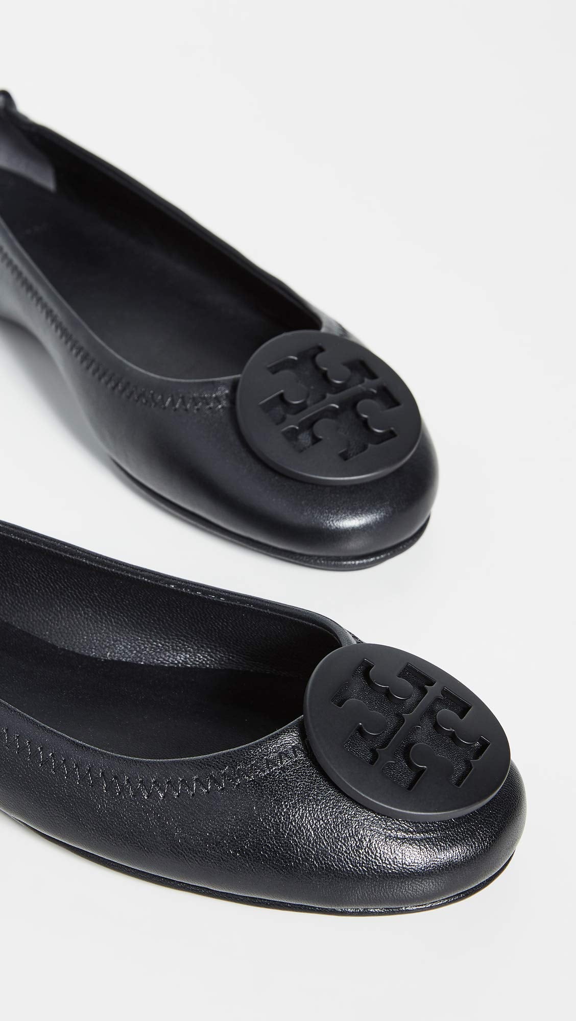 Tory Burch Women's Minnie Travel Ballet Flats, Perfect Black, 7.5 Medium US