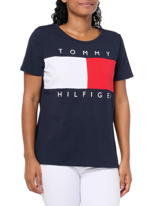 Tommy Hilfiger Women's Sportswear Logo T-Shirt, Sky Captain, S