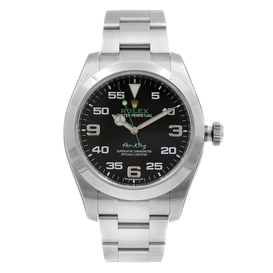Rolex Air King Black Dial Stainless Steel Men's Watch 116900BKAO