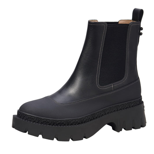 Coach Women's Jayla Leather Bootie Ankle Boot, Black, 8