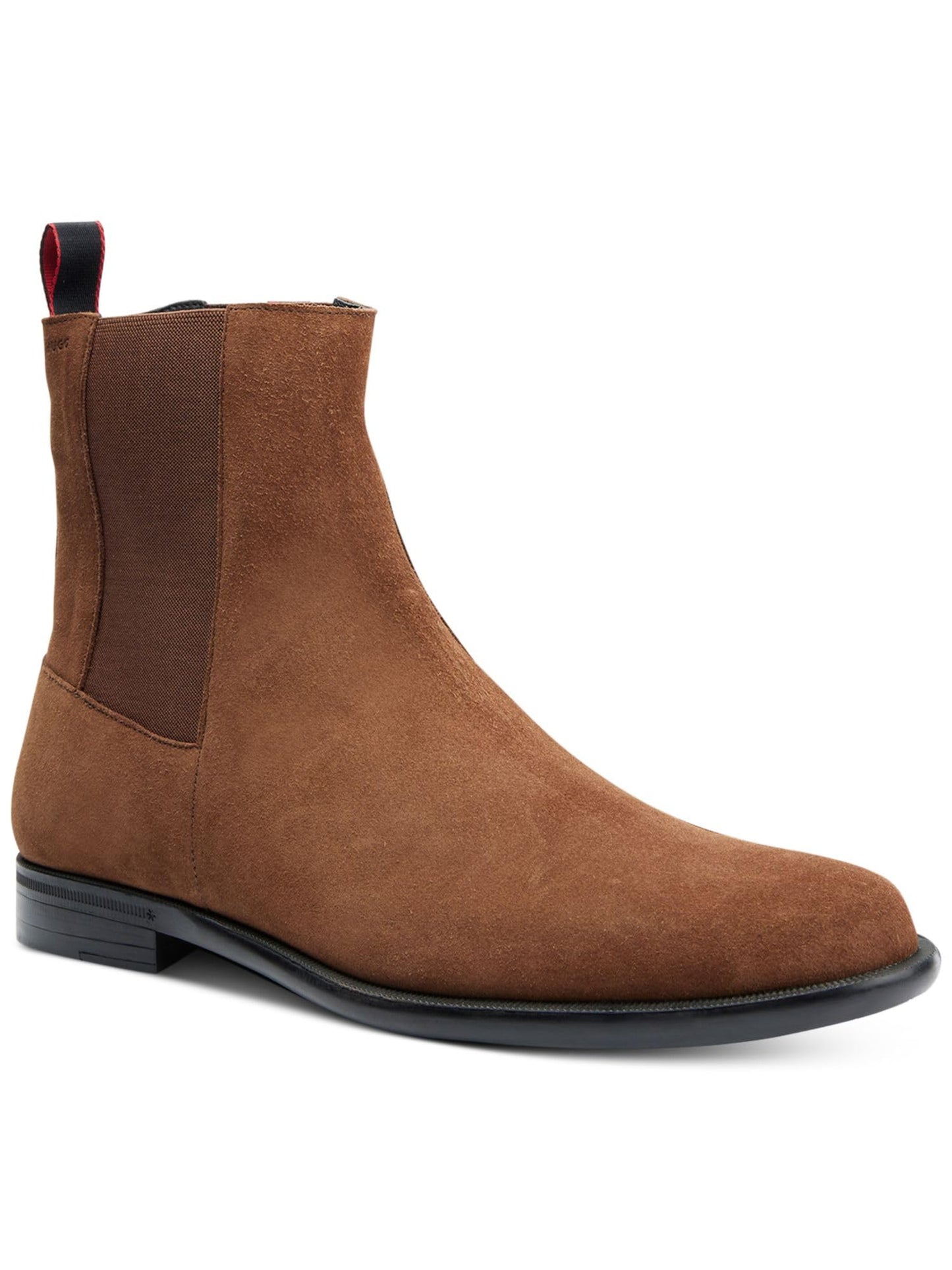 HUGO Mens Smooth Suede Pull On Chelsea Boot Hunting Shoe, Pinecone Brown, 11 US