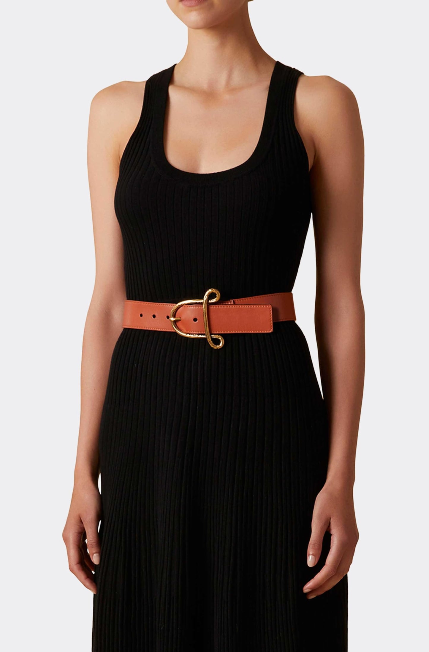 Altuzarra Womens "A" Belt Cognac Medium