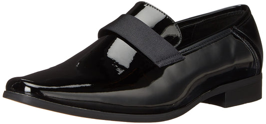 Calvin Klein Men's Bernard Loafer, Black Patent, 10