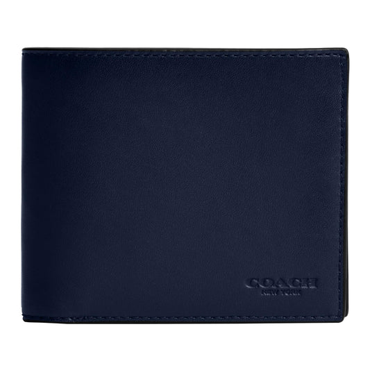 Coach 3 in 1 Wallet in Burnished Leather, Deep Blue