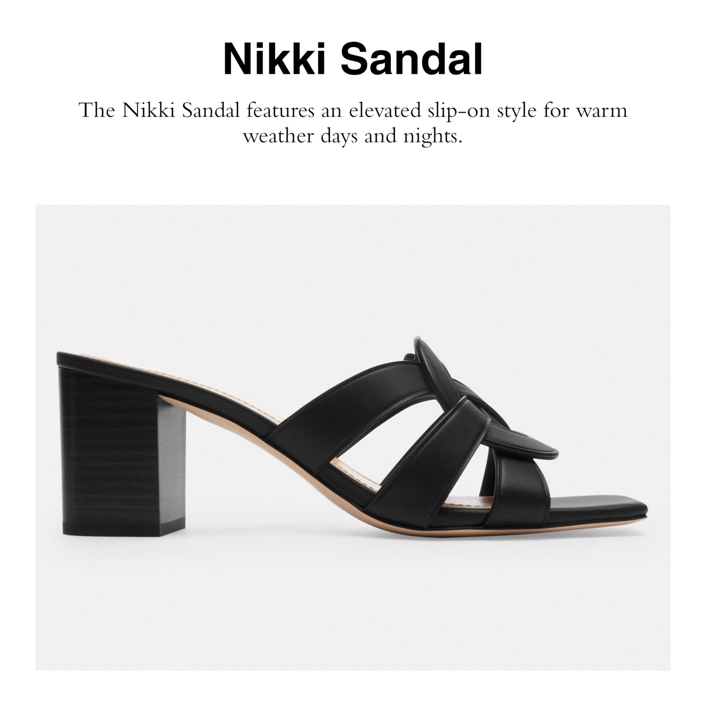Coach Women's Nikki Sandal, Black, 8