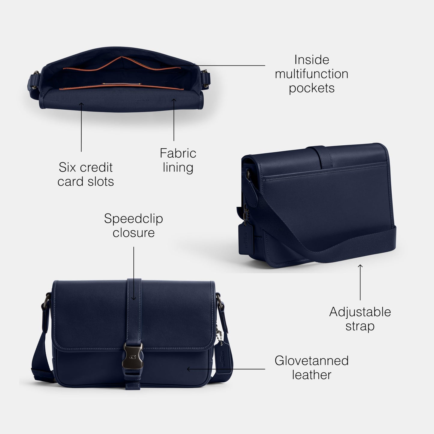 Coach League Messenger Bag, Deep Blue