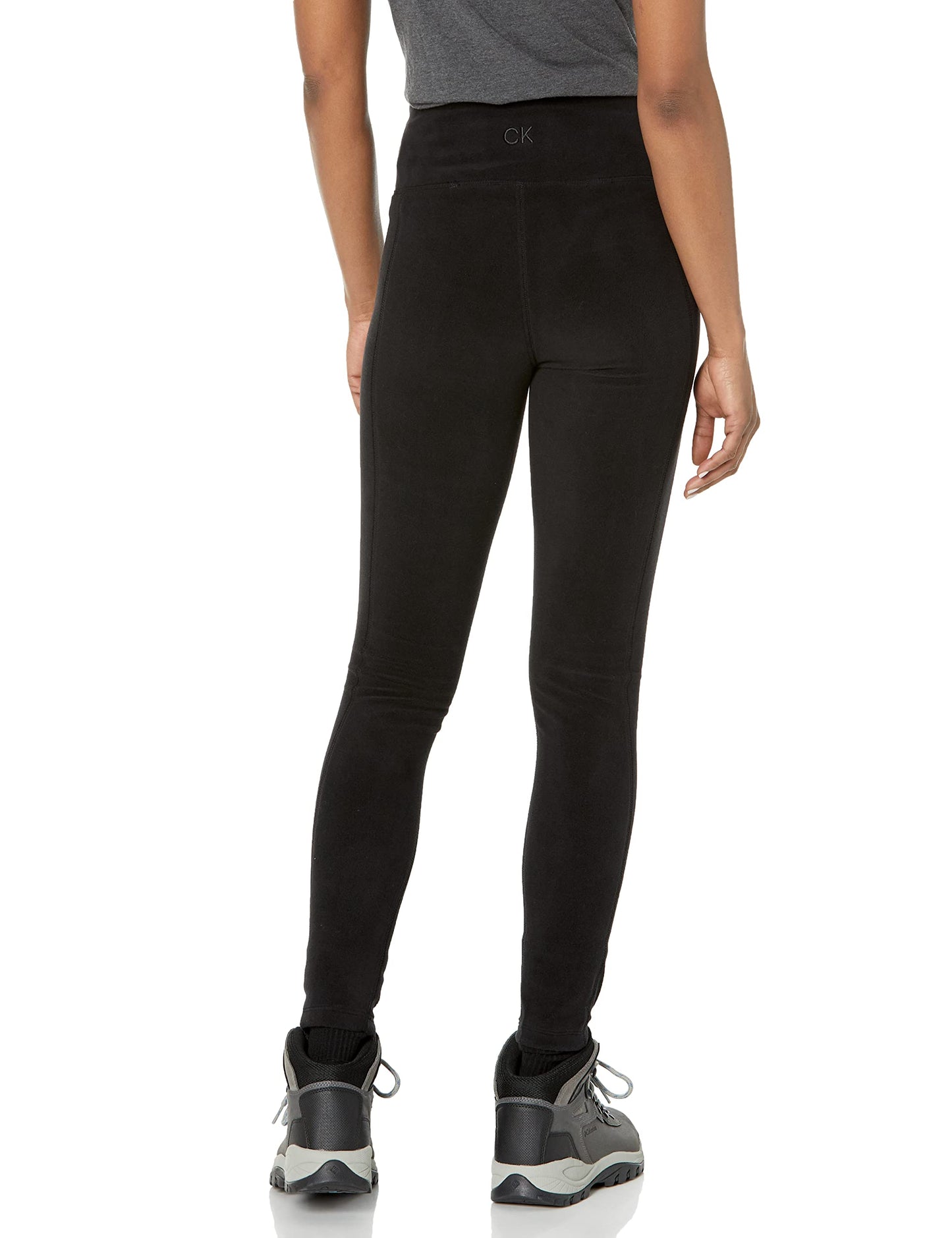 Calvin Klein Performance Women's High Waisted Warm Fleece Winter Leggings, Black