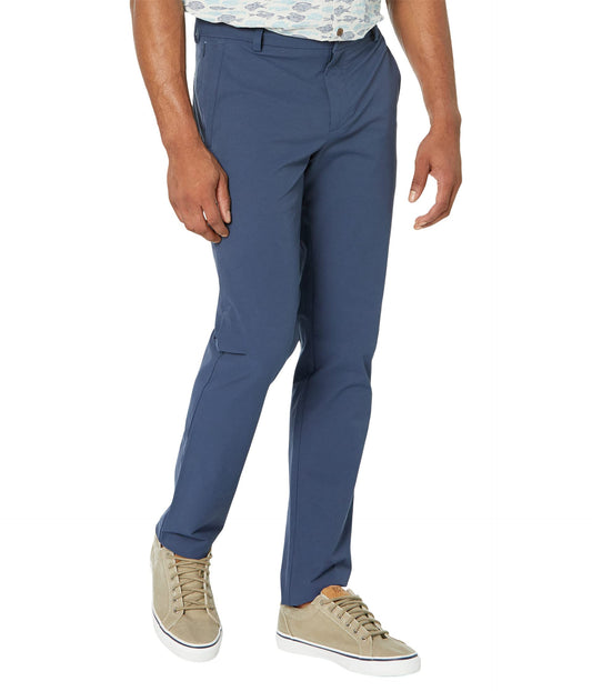 vineyard vines Men's On-The-Go Pant, Blue Blazer, 38W x 32L