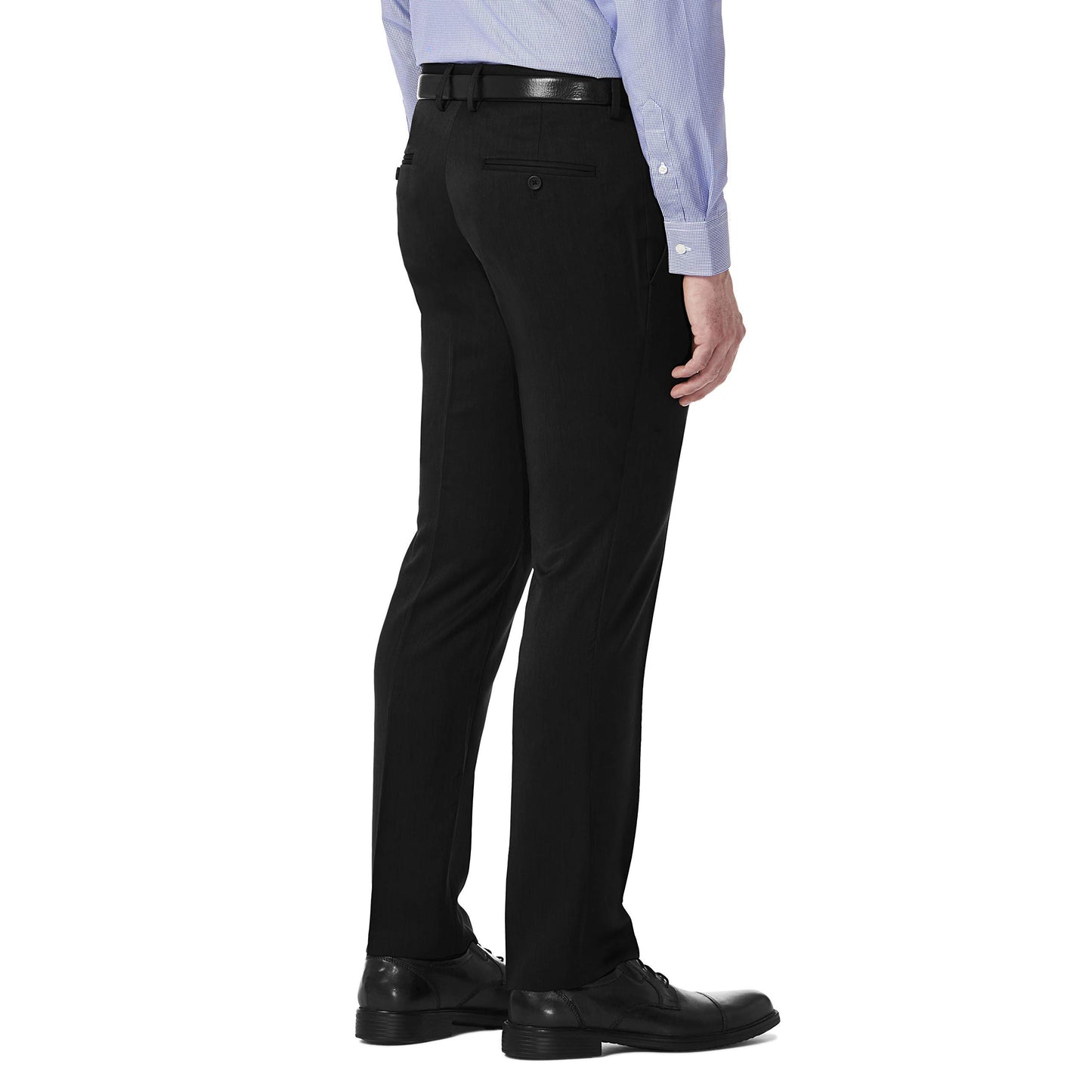 Kenneth Cole REACTION mens Urban Heather Slim Fit Flat Front dress pants, Black, 34W x 32L US