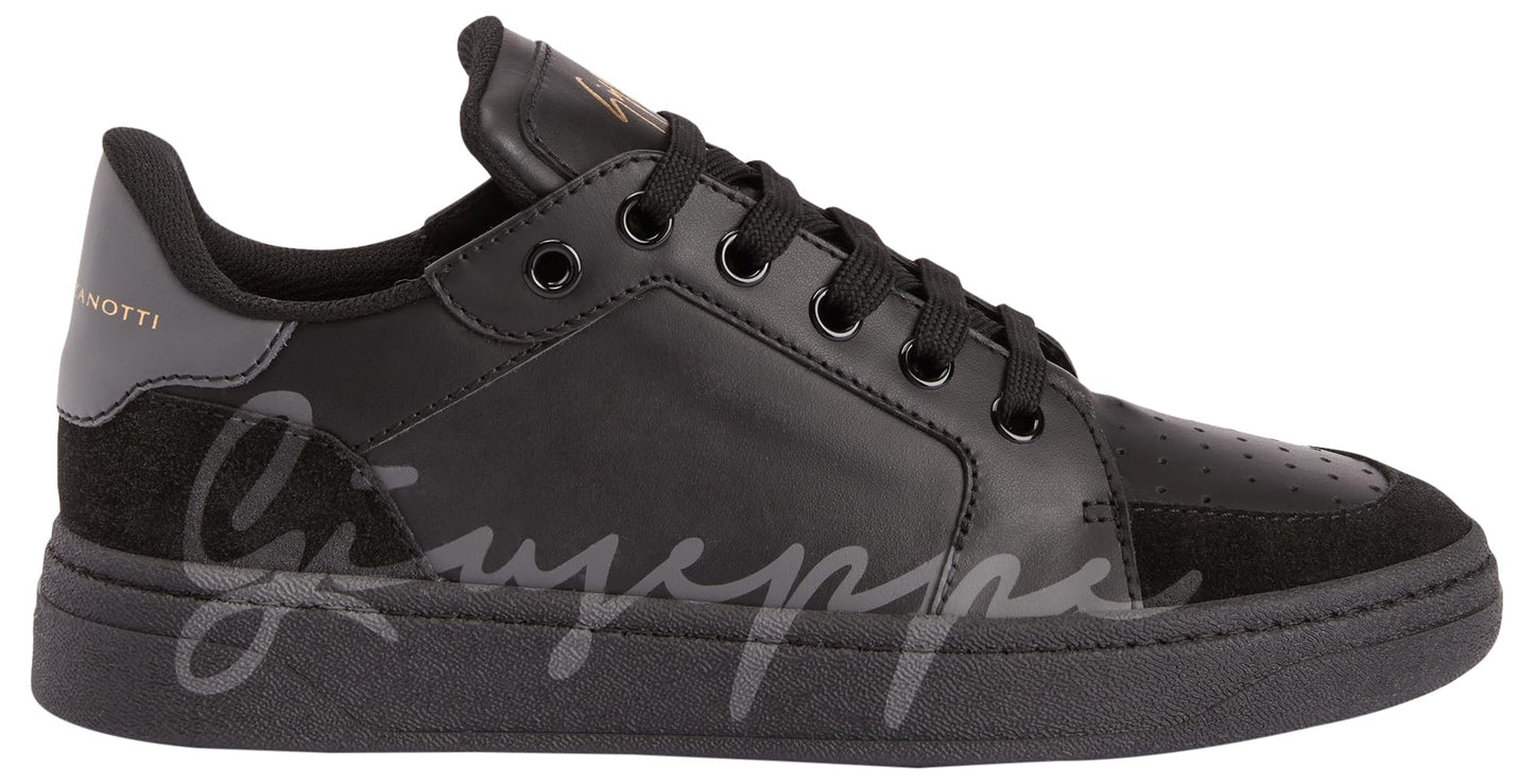 Giuseppe Zanotti, Gz94 Leather Low Top Sneakers, 7, Black